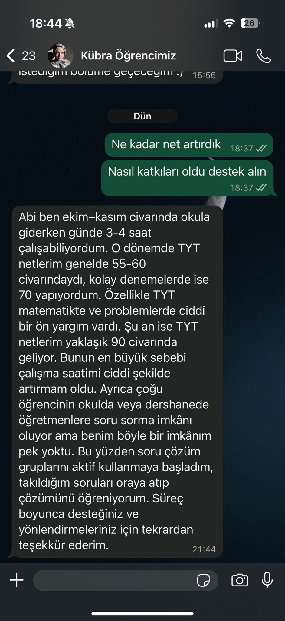 Öğrenci paylaşımı
